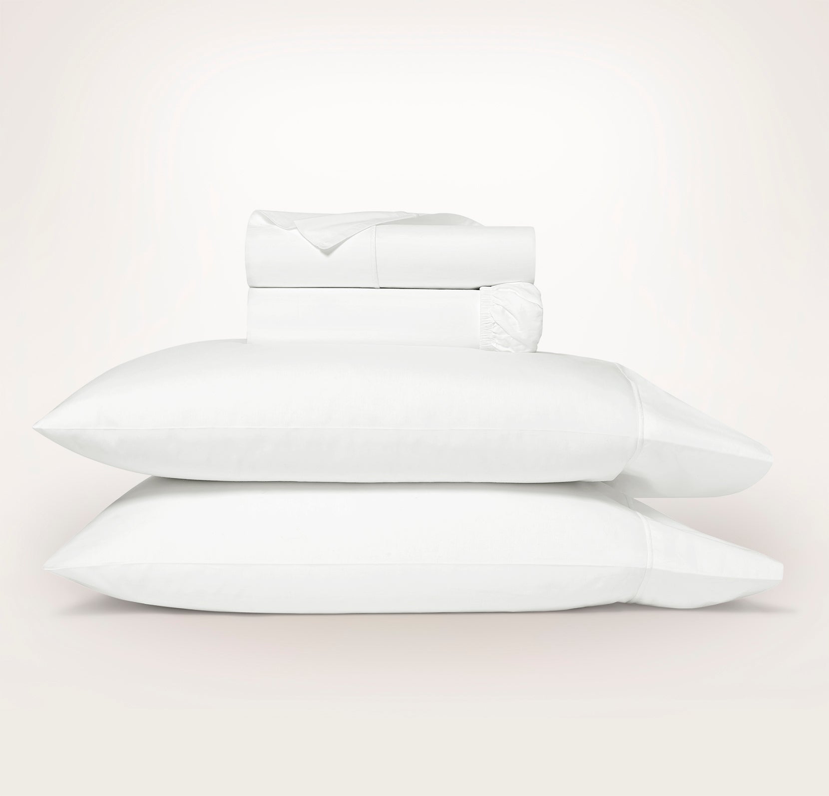 Signature Embellished Sheet Set in White/White Embroidered