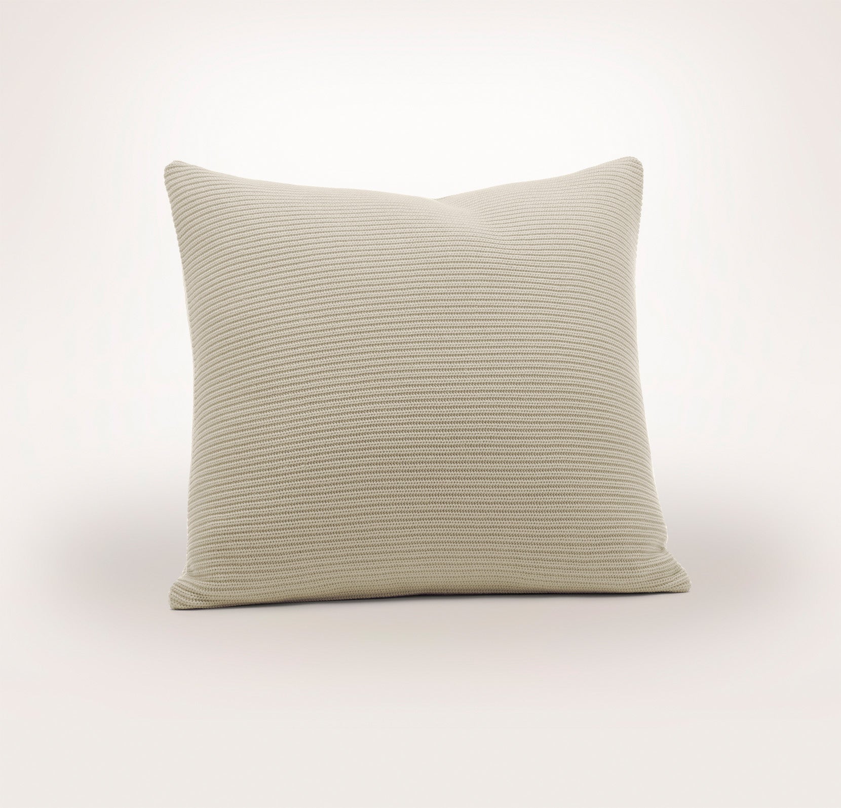 Ribbed Knit Euro Sham in Heathered Oatmeal