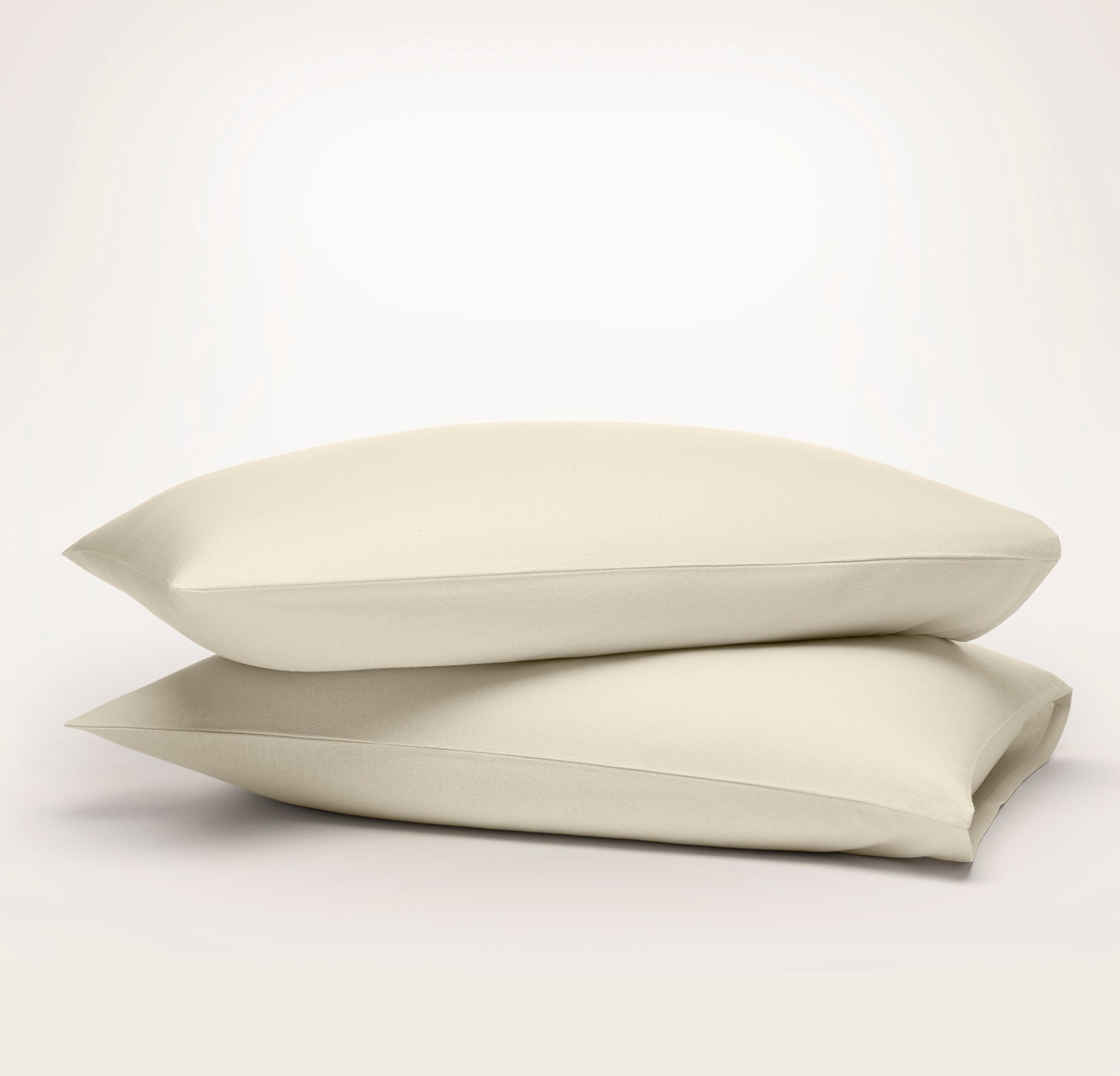 Flannel Solid Pillowcase Set in Natural