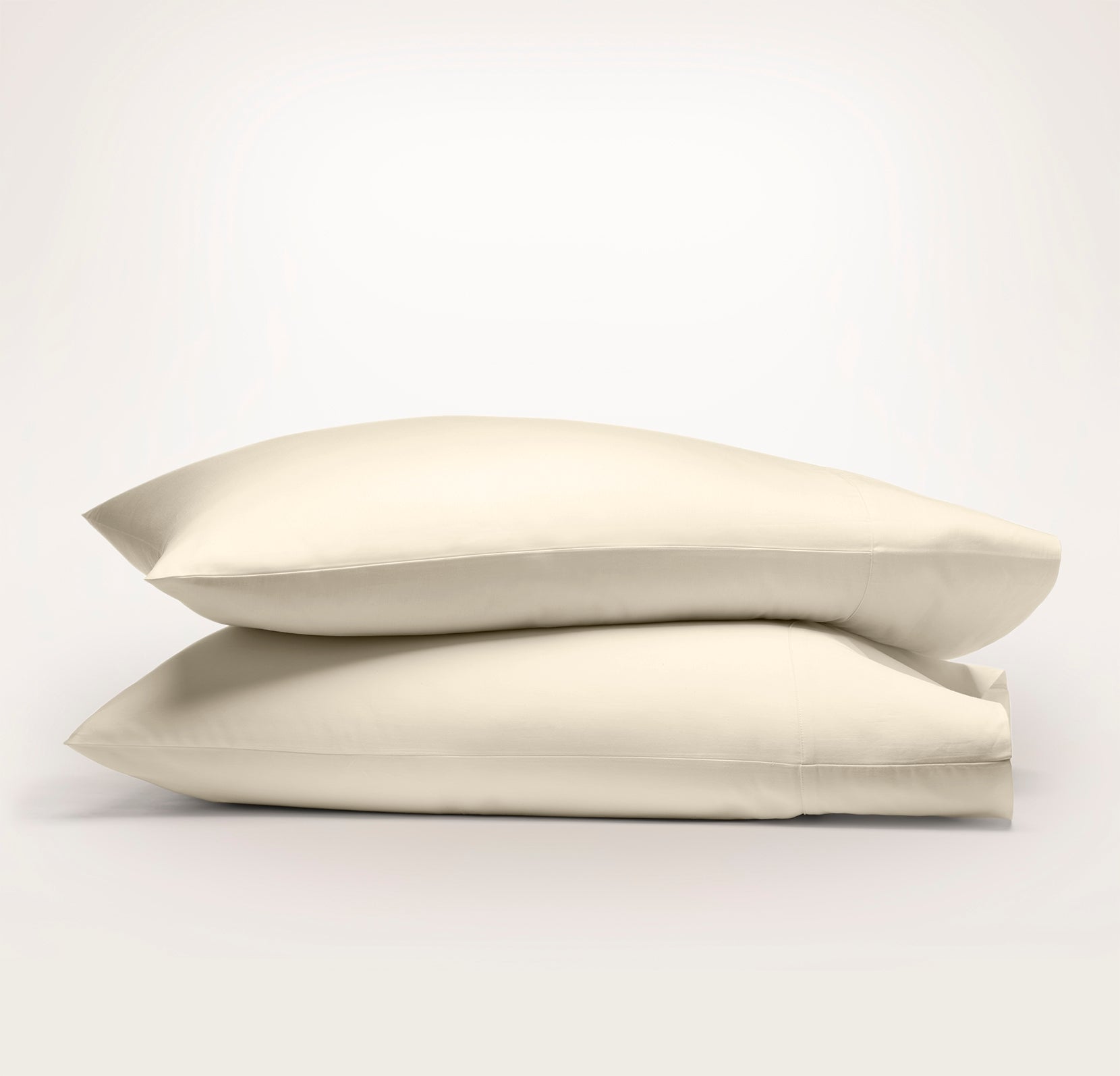 Percale Hemmed Pillowcase Set in Natural