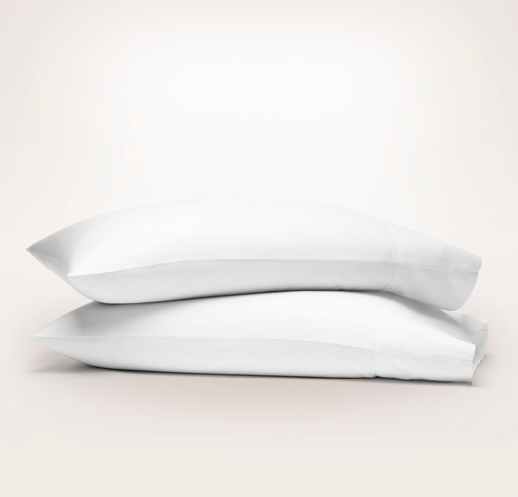 Percale Hemmed Pillowcase Set in White