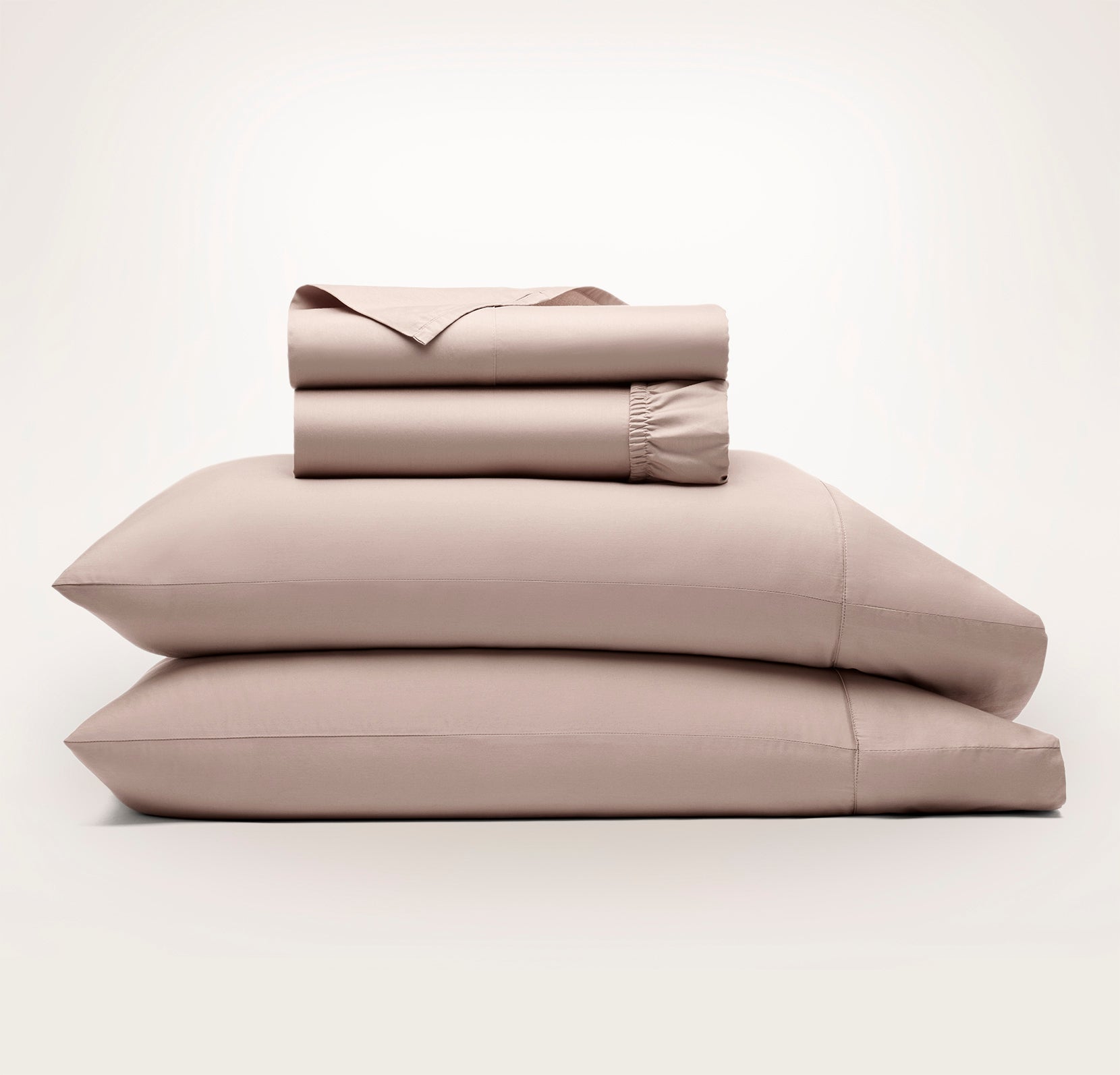 Signature Hemmed Sheet Set in Dusty Rose