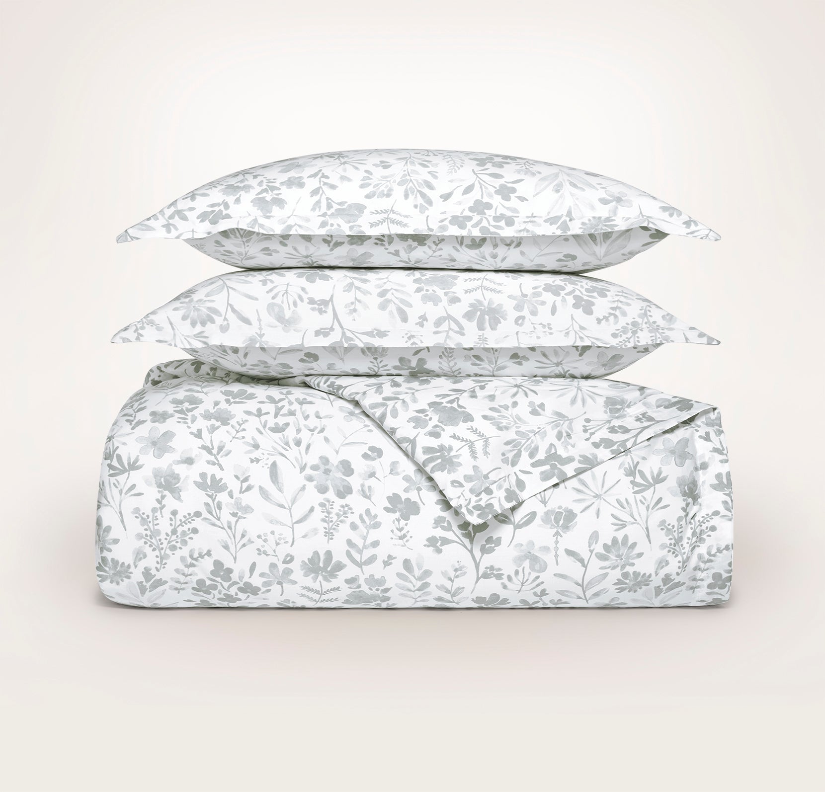 Signature Hemmed Duvet Set in Shore Botanical