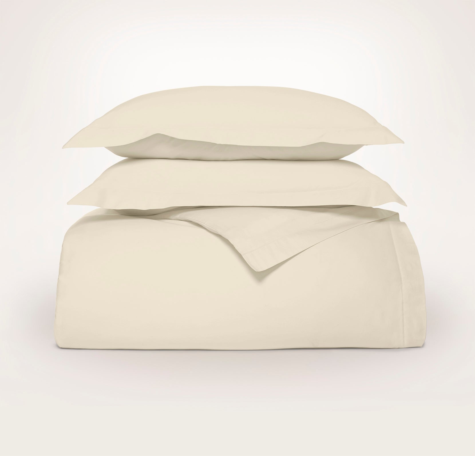 Signature Hemmed Duvet Set in Natural